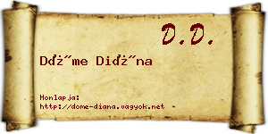 Döme Diána névjegykártya