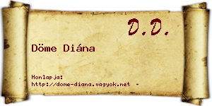 Döme Diána névjegykártya